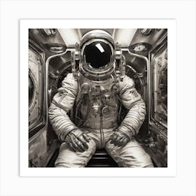 Astronaut In Space 2 Art Print