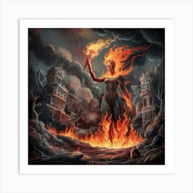 Inferno Goddess Art Print