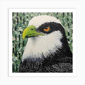 Ohara Koson Inspired Bird Painting Eagle 3 Square Art Print