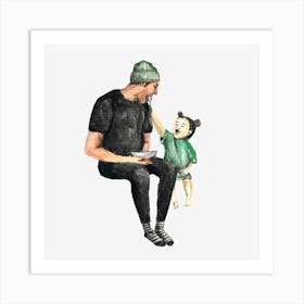 Father And Daughter Father's Day Art Print