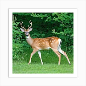 Deer In The Woods 85 Art Print