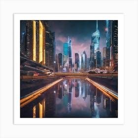 Futuristic Cityscape 68 Art Print