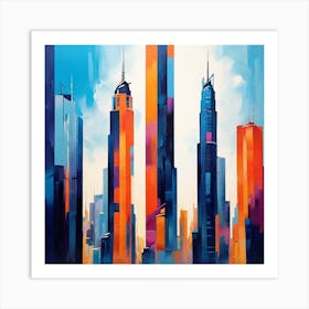 Chicago Skyline 1 Art Print