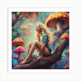 Mushroom Girl 1 Art Print