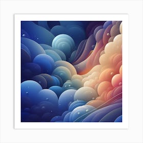 Abstract Clouds Art Print