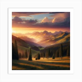 Landscape Painting 1 Art Print