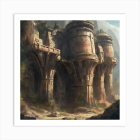 Castle In The Mountains 2 Art Print