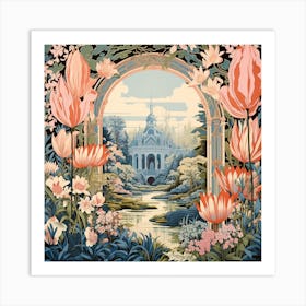 Tulips In The Garden Art Print