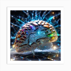 Brain - 3d Illustration 3 Art Print