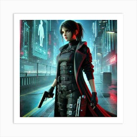 A Sci Fi Character Depiction Of Zoya Nightshade, T Art Print