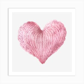 Pink Heart Watercolor Art Print