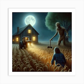 Tree creature in the field Art Print