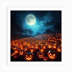 Halloween Pumpkins Art Print