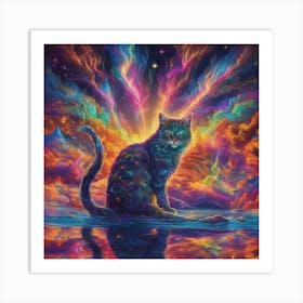 Cat In Space Art Print