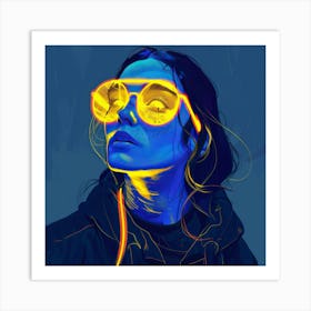 Neon Girl 1 Art Print