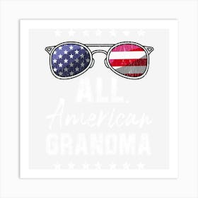 All American Grandma 4th Of July Family Art Print