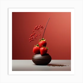 Strawbery And Choclate Art By Csaba Fikker005 1 Art Print