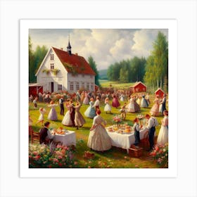 Swedish summer 3 Art Print