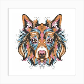 Dog Head Art Print