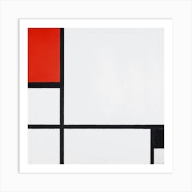 Red Squares Art Print