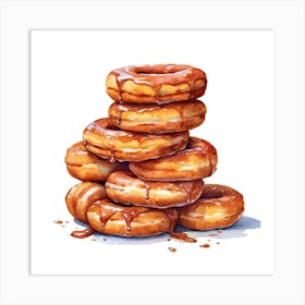 Stack Of Cinnamon Donuts Art Print