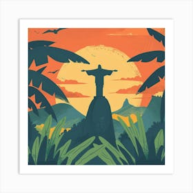 Sunset In Brazil 2 Art Print