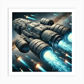 A High Tech Sci Fi Scene Showing The Hydro Lance Art Print