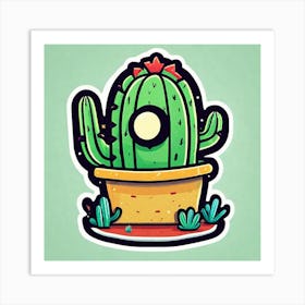 Cactus Sticker 7 Art Print