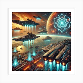 A Futuristic Science Fiction Depiction Of Ignis Ca Logistics Art Print