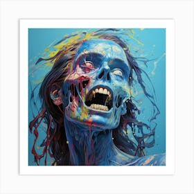 Zombie Painting Art Print