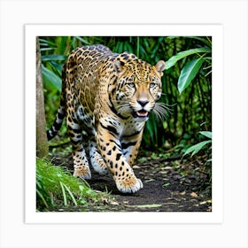 Jaguar In The Jungle 4 Art Print