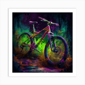 Mountain Bike Painting Art Print