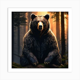 Bear In The Forest Art Print