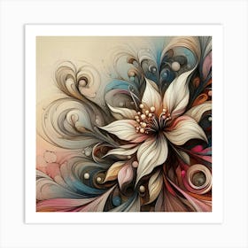 Abstract Flower 2 Art Print