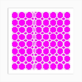 purple tile pattern art Art Print