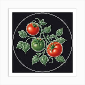 Tomatoes On A Vine Art Print