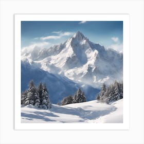 Snowy Mountains Art Print