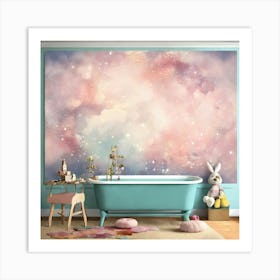 Shabby Chic Dreamy Mist Pastel Junk Journals Nurse (9) Art Print