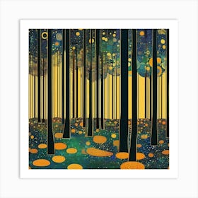 Klimt Forest 1 Art Print