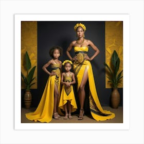 African Family Portrait 1 Art Print