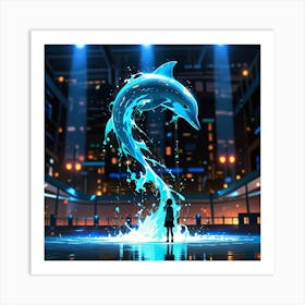 Dolphin In The City Art Print