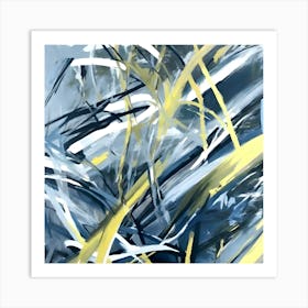 Abstract Of Yellow And Blue Art Print