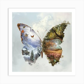 Butterfly In The Sky Art Print