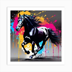 Horse Running Art Print