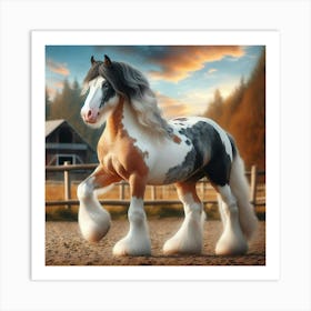 Clydesdale Horse 2 Art Print