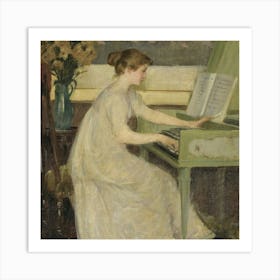 Lady At The Piano 1 Art Print