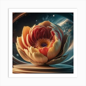 Flower In Space Art Print