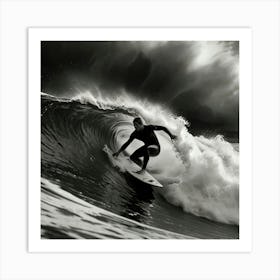 Surfer On A Wave 6 Art Print