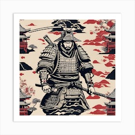 0 Japanese Samurai Art Print