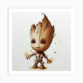 Guardians Of The Galaxy Groot 1 Art Print